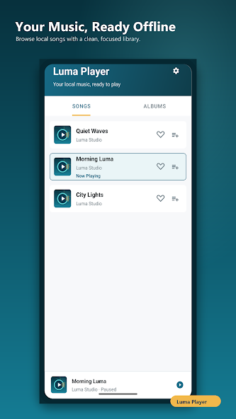 Luma Player local songs library